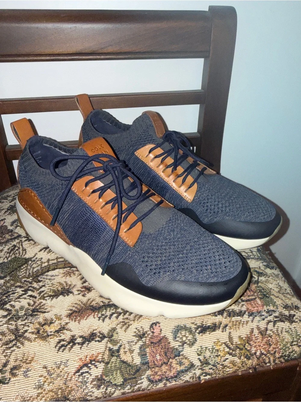 Cole Haan Zerogrand Stitchlite All Day Sneaker Marine Blue Brown Men’s 10.5M